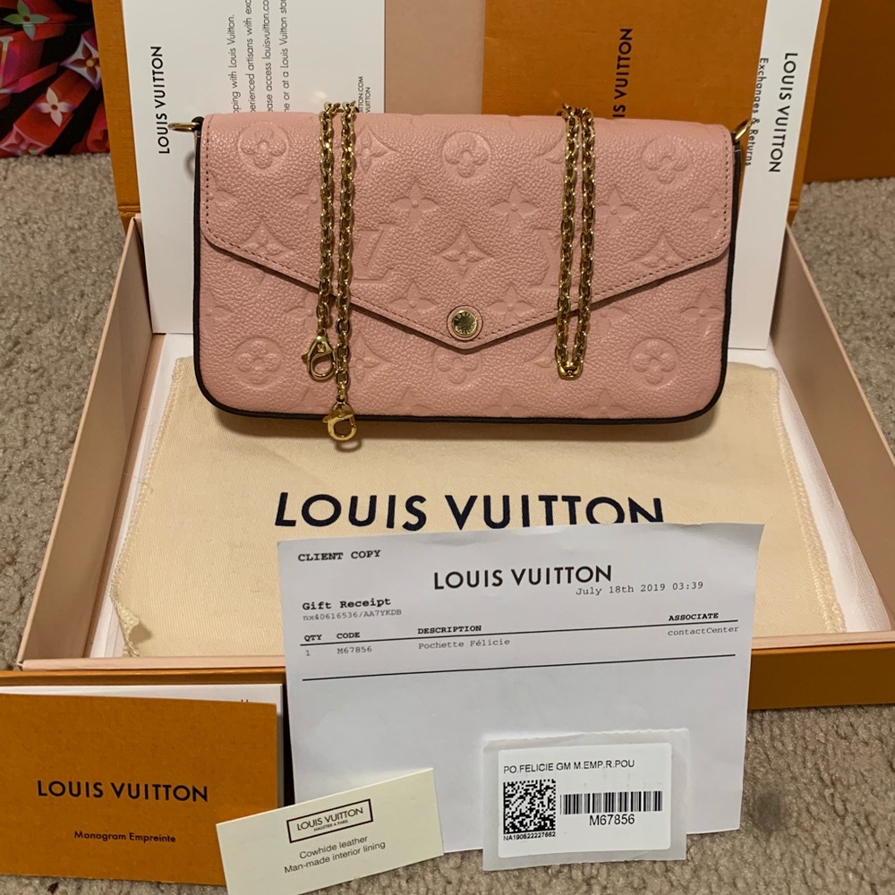 LOUIS VUITTON Pochette Felicie Rose poudre 💕💕💕